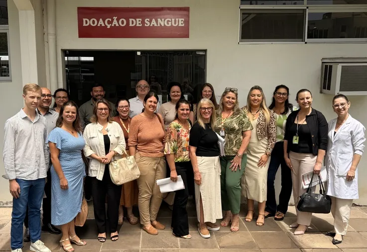 Ação coletiva de doação de sangue em Santa Maria